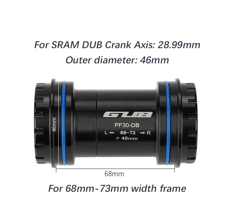 GUB PF30-DUB Interlocking Bike Bottom Bracket Suitable For SRAM DUB Crank 28.99mm MTB Road Bicycle Axis BB Width 68-73mm 46mm