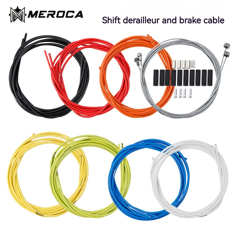 Meroca Moutain Bike Shift Derailleur Line Tube Brake Cable for V Brake Disc Multi-color