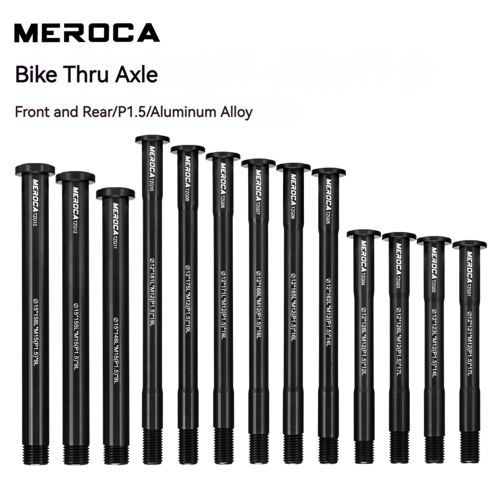 Meroca Bike Thru Axle Aluminum Alloy MTB Road Bike 15/12mm*100/110/142/148mm Boost thru axle