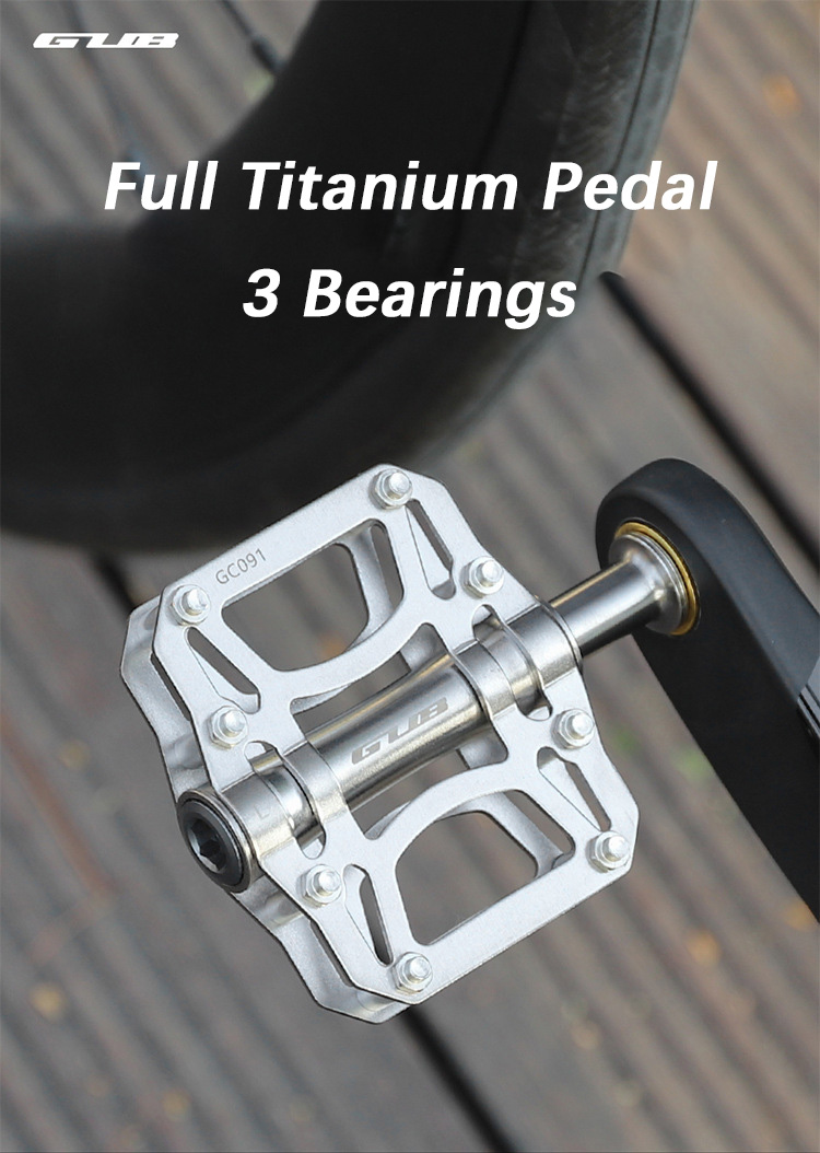 GUB GC-091 Full Titanium Bicycle Pedal Anti-slip Ultralight MTB