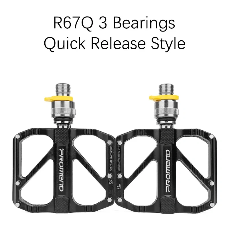 Promend Bike Pedal Quick Release 3 Bearing MTB Pedal  Aluminum Metal Body Smooth Lubricate road Bike Pedal R67 wellgo xpedo qrd2
