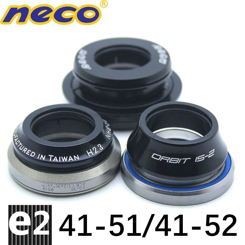 Neco Headset 41 51 41 52 mm integrated semi headset for E2 road bike tapered fork  mtb threadless bearing headset