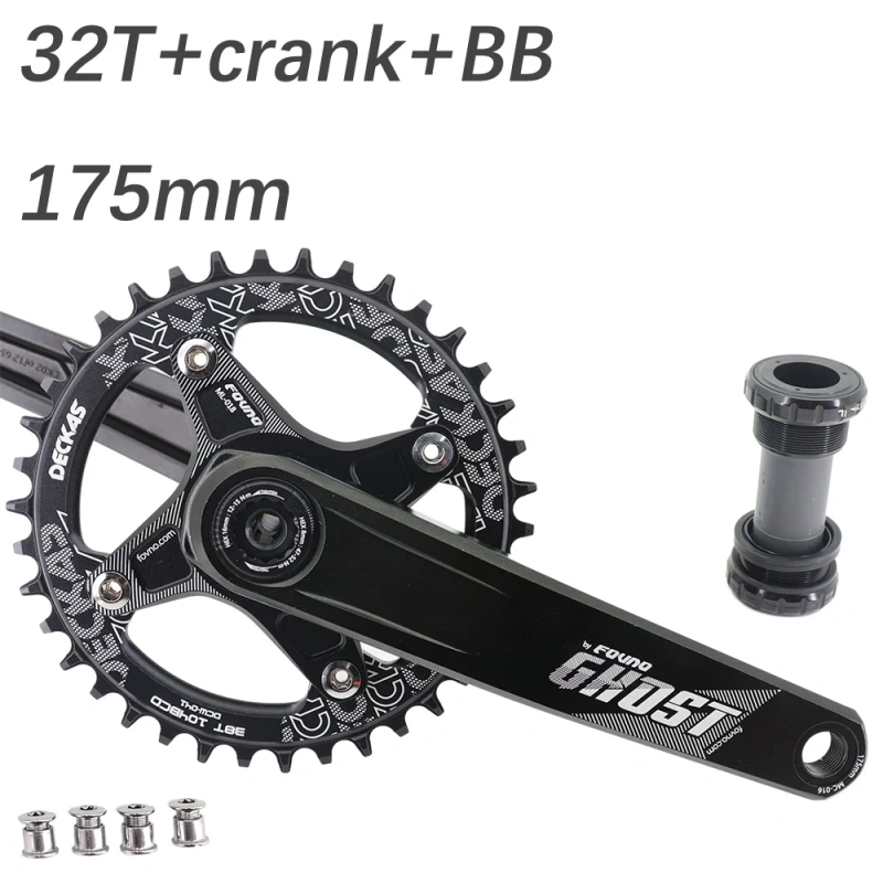 Fovno MTB Crankset 104BCD Bike Crank 170mm 175mm Deckas Chainring 32t 34t 36t 38 1 speed 1x ghost phantom gxp crankset goblin