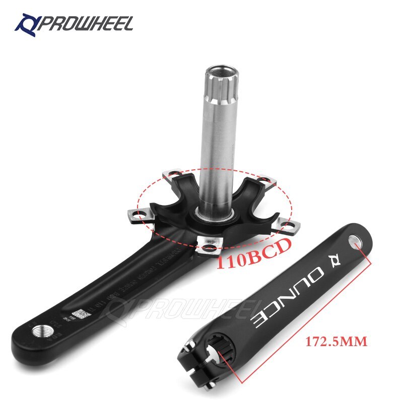 Prowheel OUNCE Road Bike Crankset 110BCD 170mm 172.5mm Snail 2x Chainring 110bcd Double Chainring 50-34t 52-36t 50-35t 53-39t