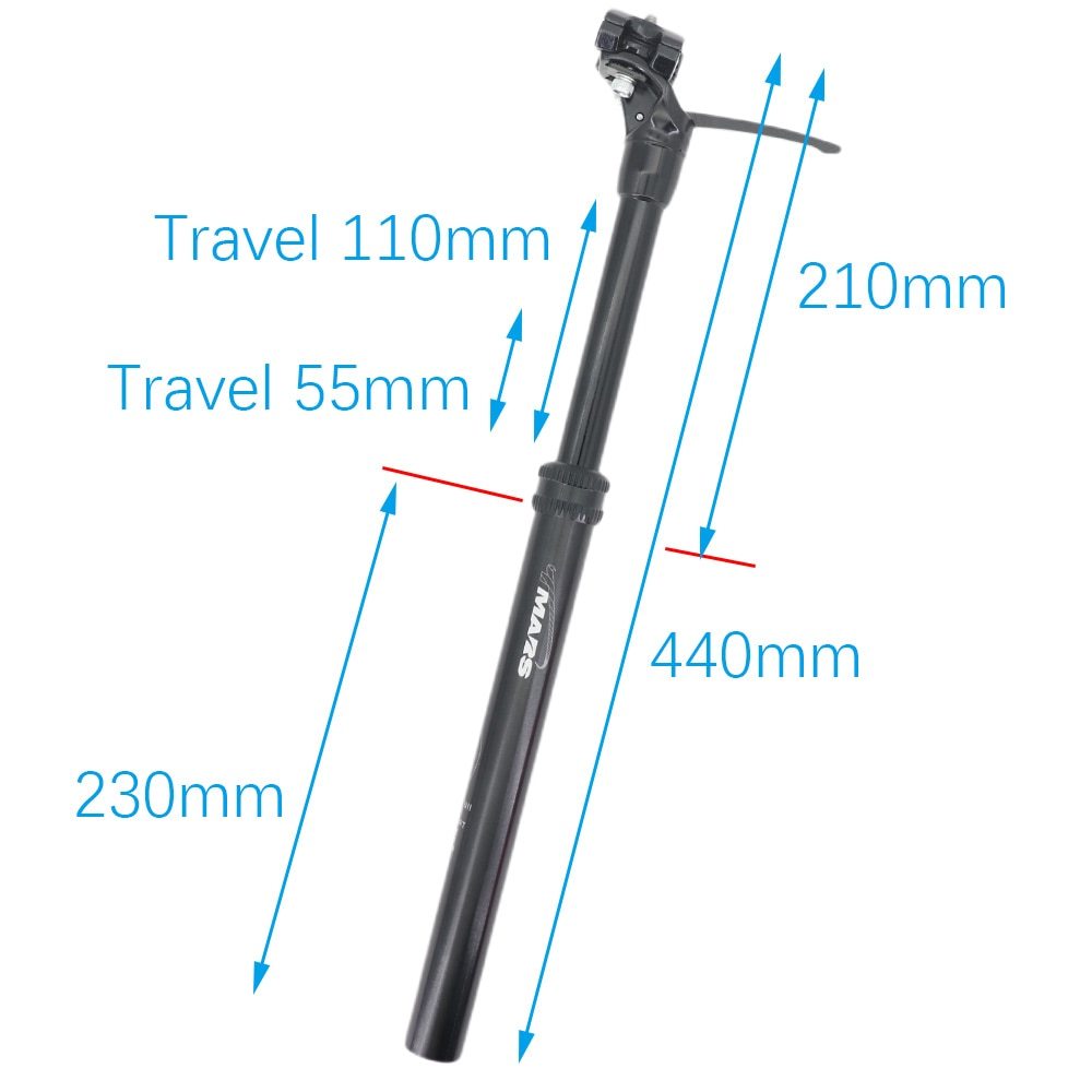 Tmars Dropper Seatpost Adjustable Height 27.2mm Remote Control Manual Hand Mechanical Bike MTB 28.6 30.1 30.4 30.9 31.6 110mm