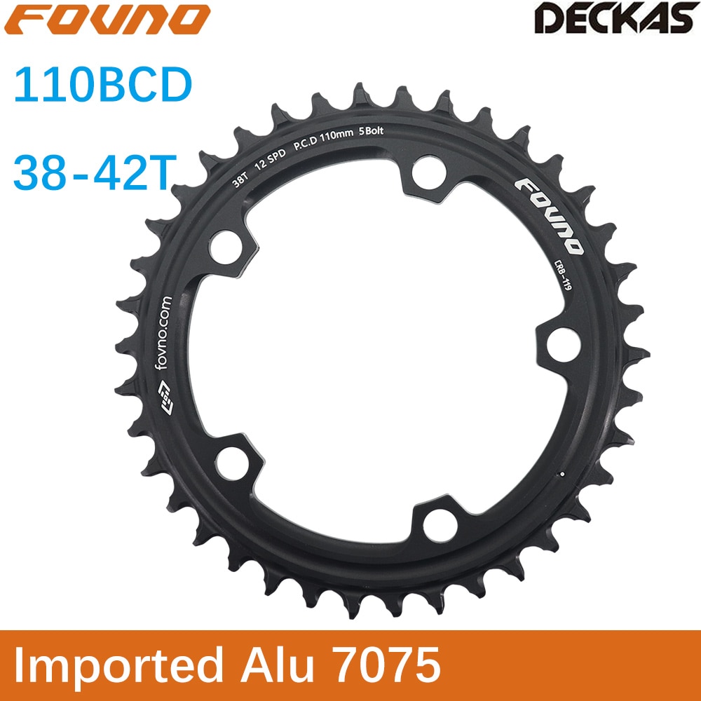 Fovno Deckas Chainring Round 110BCD for Force Red Rival S350 S900 38 40 42 Tooth Road Bike for Sram Cx Gravel Quarq 110 Bcd Deckas