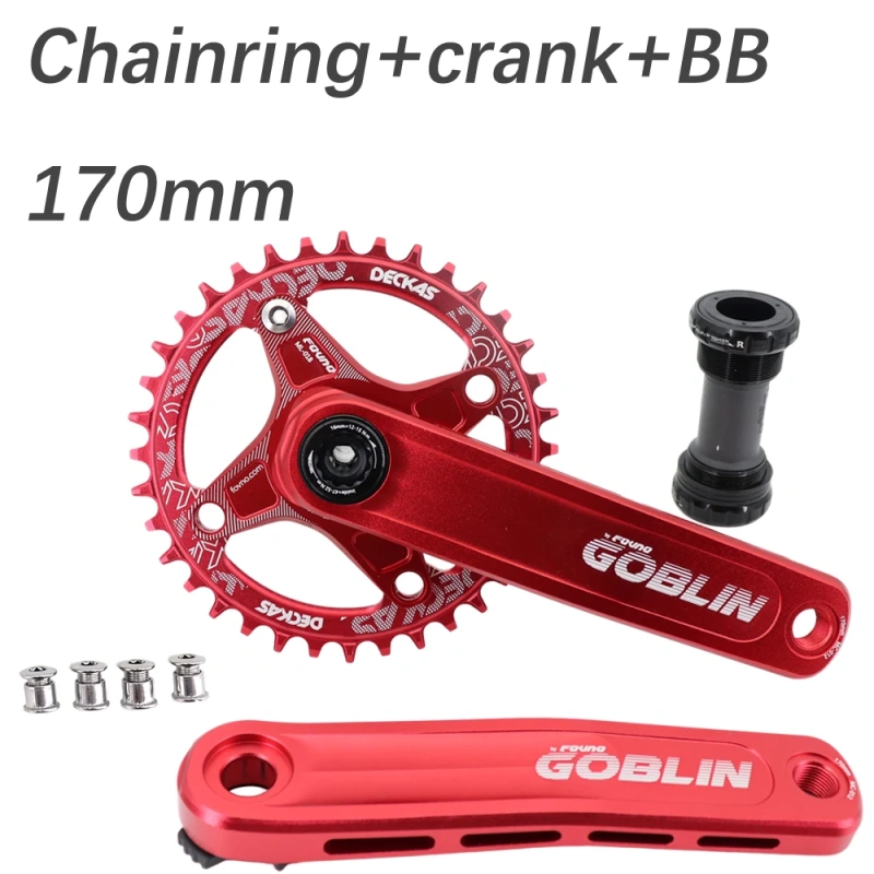 Fovno MTB Crankset 104BCD Bike Crank 170mm 175mm Deckas Chainring 32t 34t 36t 38 1 speed 1x ghost phantom gxp crankset goblin