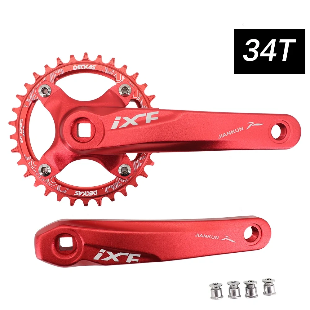IXF MTB Crankset square Bike Crank 104bcd Deckas chainring 170mm 175 hollowtech 30t 32 34 36 38 mountain bike 1x 2x 3x 3 speed