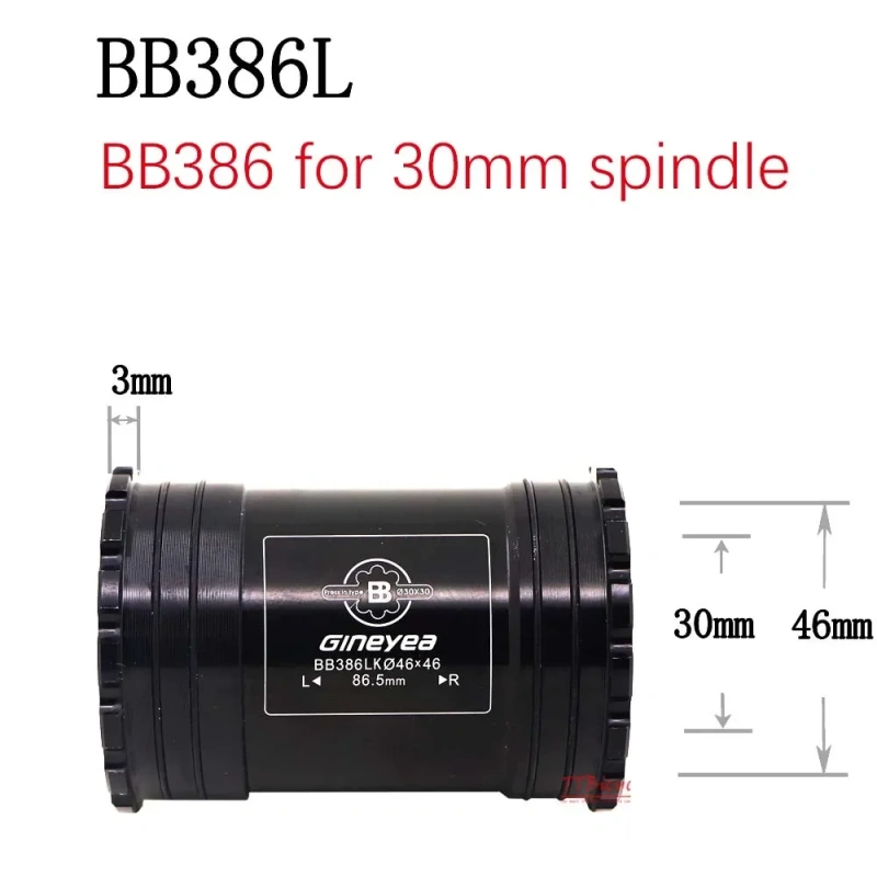 Gineyea Bike bottom bracket BB30 PF30 BB86 BB92 BB386 THREAD TOGETHER THREAD THRU road bike MTB for shimano for sram gxp