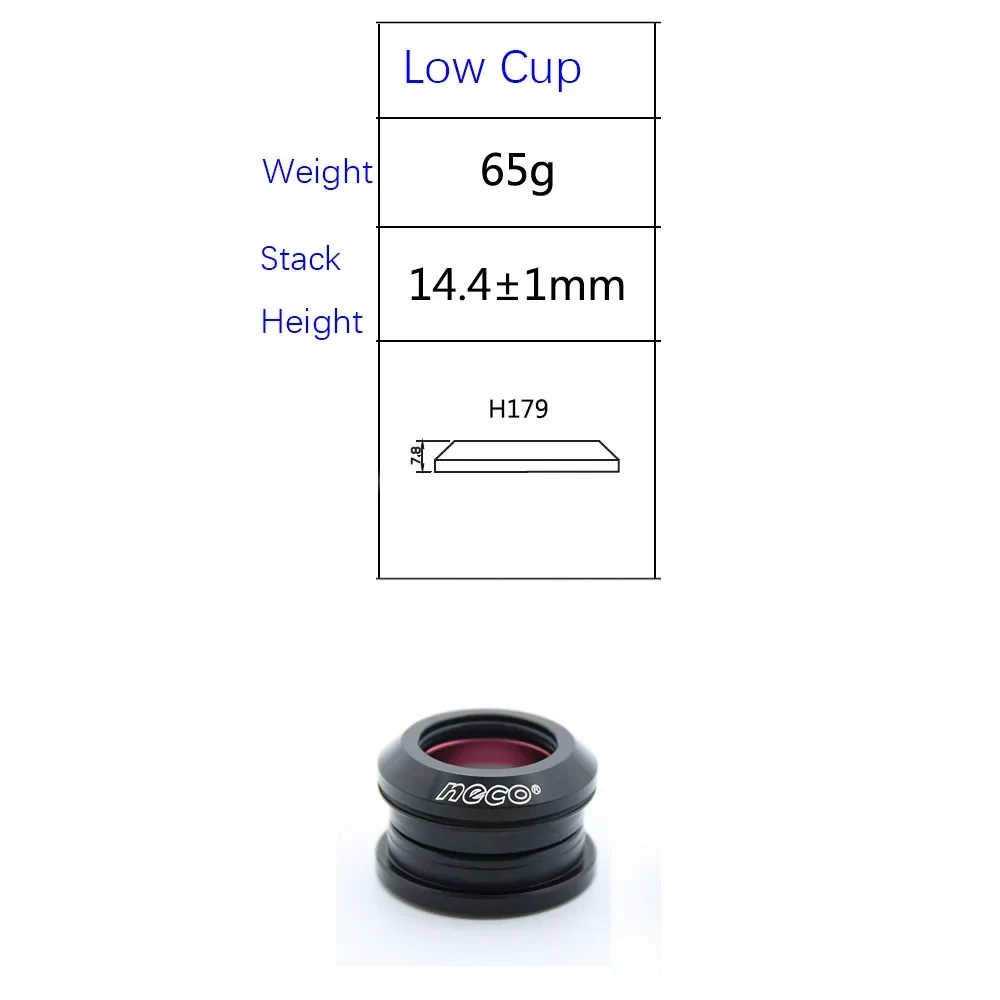 Neco Headsets Semi-integrated Threadless for ZS41/41.4/41.5/41.8mm 28.6/30 for GIANT TCR Triban RC520 RC500 Road Bike Headset