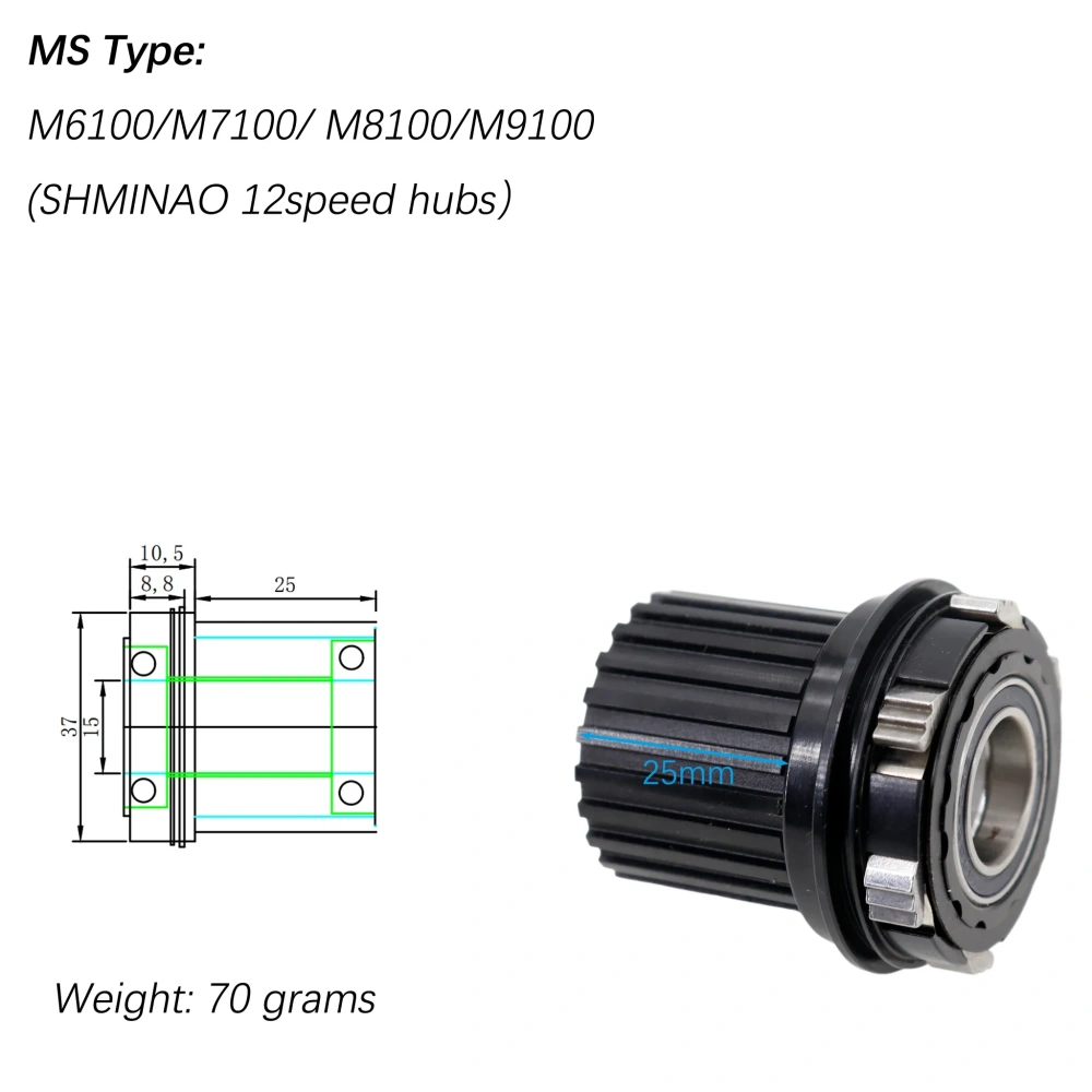 Bike Freehub body 12s Micro Spline driver freehub body for XDR XD MTB 8 9 10 11s for shimano HG hub