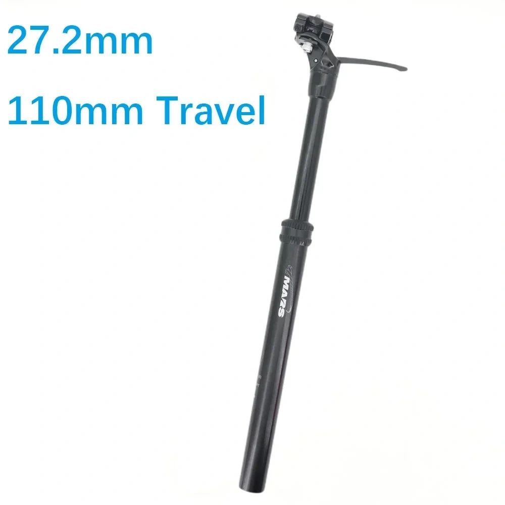 Tmars Dropper Seatpost Adjustable Height 27.2mm Remote Control Manual Hand Mechanical Bike MTB 28.6 30.1 30.4 30.9 31.6 110mm
