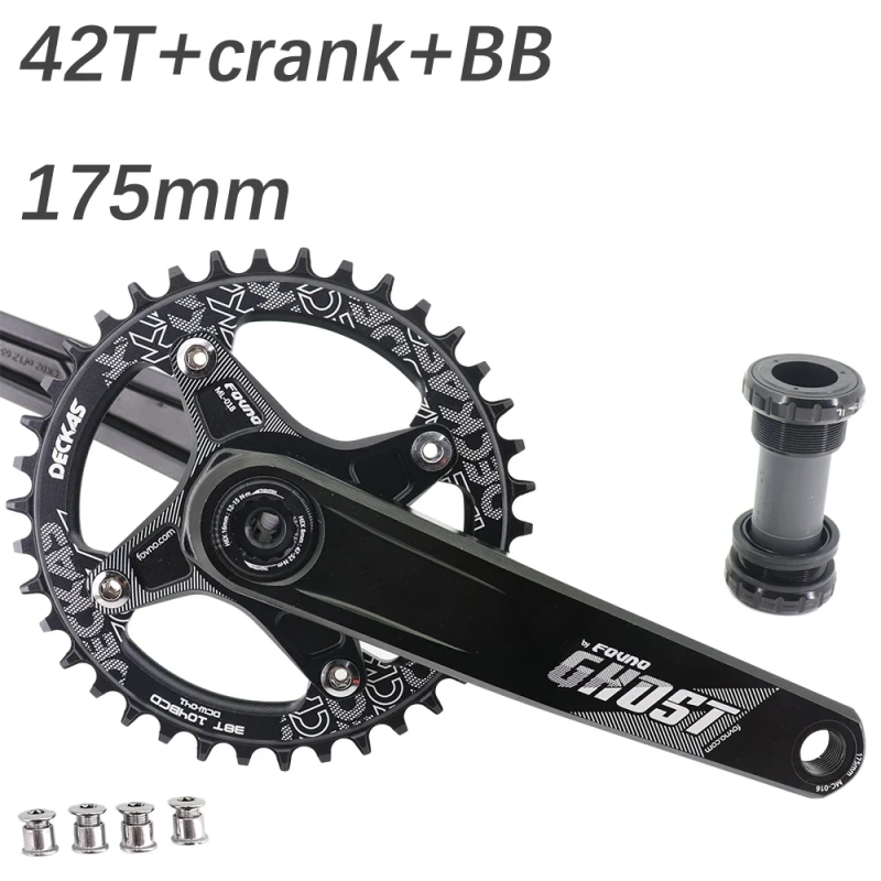 Fovno MTB Crankset 104BCD Bike Crank 170mm 175mm Deckas Chainring 32t 34t 36t 38 1 speed 1x ghost phantom gxp crankset goblin