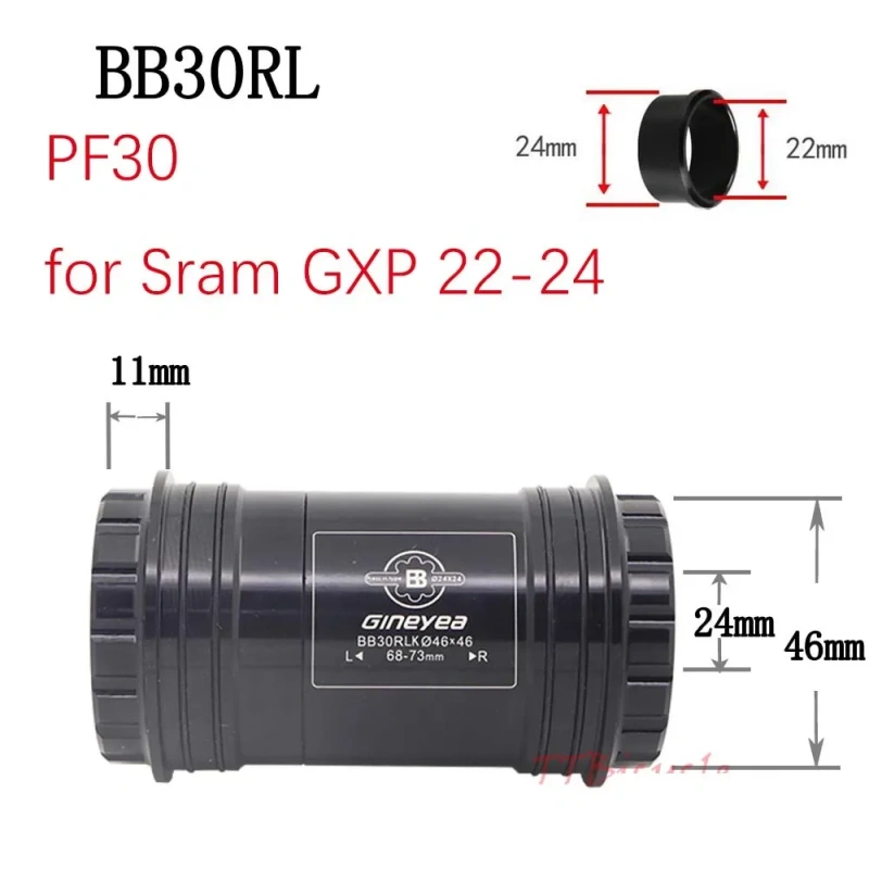 Gineyea Bike bottom bracket BB30 PF30 BB86 BB92 BB386 THREAD TOGETHER THREAD THRU road bike MTB for shimano for sram gxp