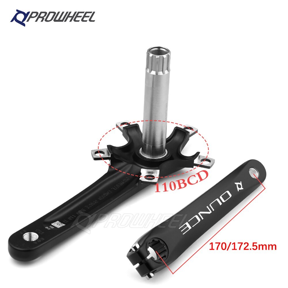 PROWHEEL 110BCD Road Bike Crankset 172.5mm OUNCE Crank Snail 110bcd Round Oval Double Chainring 50T 34T 52T 36T 50T 35T 53T 39T