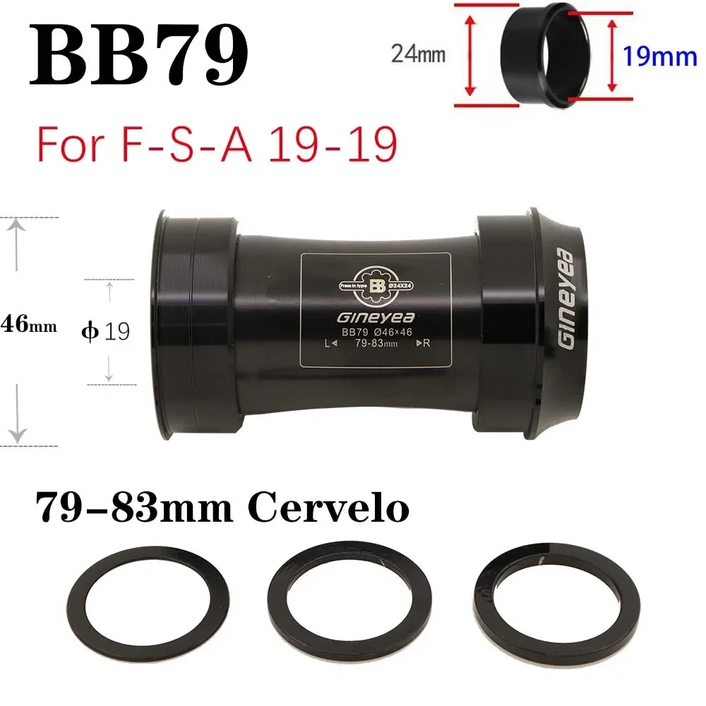 Gineyea Bottom bracket bike BB30 PF30 BB86 B79 BB386 for shimano for sram gxp press fit bearing 24mm 22 19 mm 42mm 46 MTB