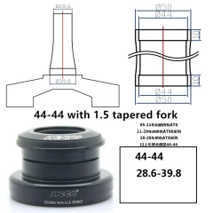 44-44mm for 28.6-39.8mm tapered fork