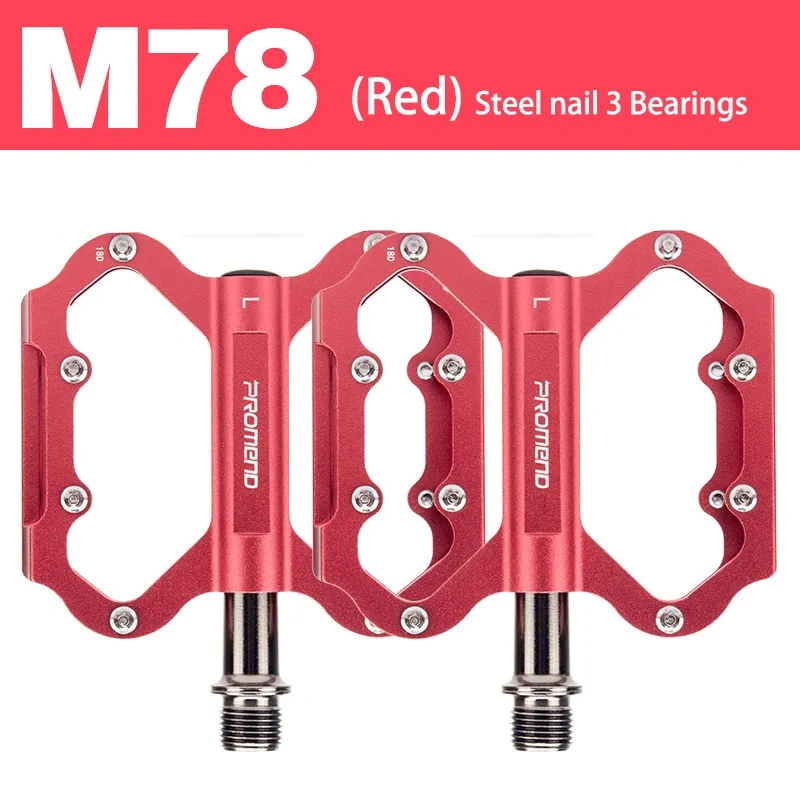 Promend Bike Pedal 3 Bearing MTB Butterfly Style Pedal Aluminum Metal