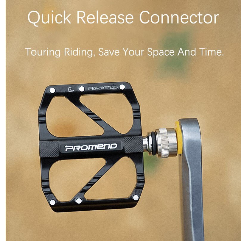 Promend Bike Pedal Quick Release 3 Bearing MTB Pedal  Aluminum Metal Body Smooth Lubricate road Bike Pedal R67 wellgo xpedo qrd2