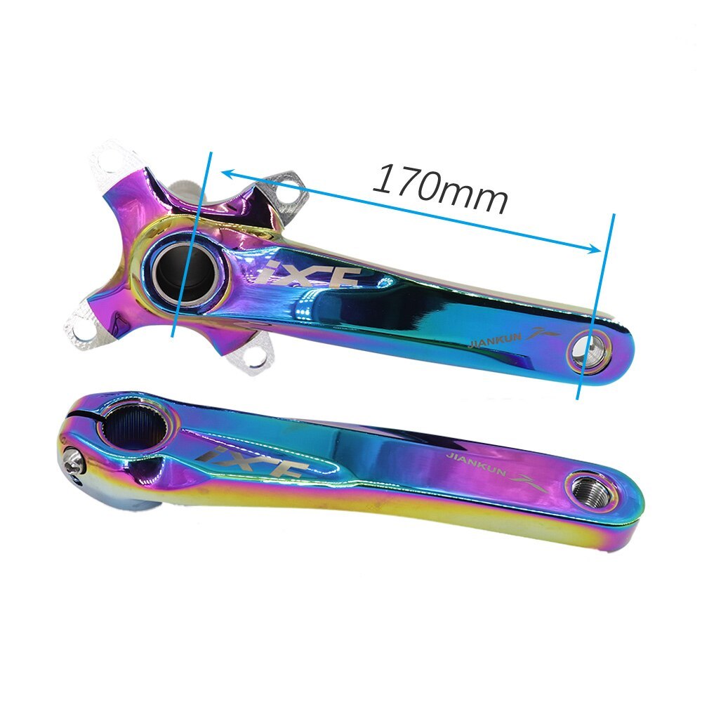 IXF MTB Crankset 104BCD Bike Crank 170 175 Snail Chainring 32t 34t 36t 38 rainbow oil slick 1 2 speed 1x 2x 3x speed hollowtech