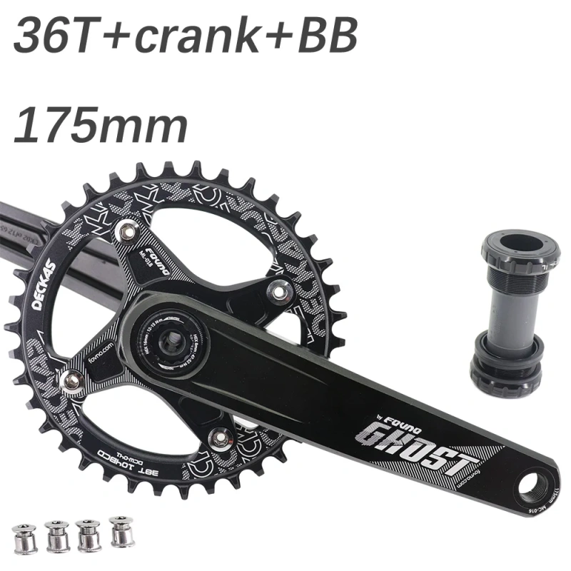 Fovno MTB Crankset 104BCD Bike Crank 170mm 175mm Deckas Chainring 32t 34t 36t 38 1 speed 1x ghost phantom gxp crankset goblin