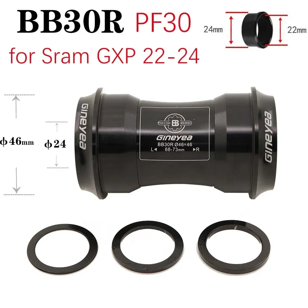 Gineyea Bottom bracket bike BB30 PF30 BB86 B79 BB386 for shimano for sram gxp press fit bearing 24mm 22 19 mm 42mm 46 MTB