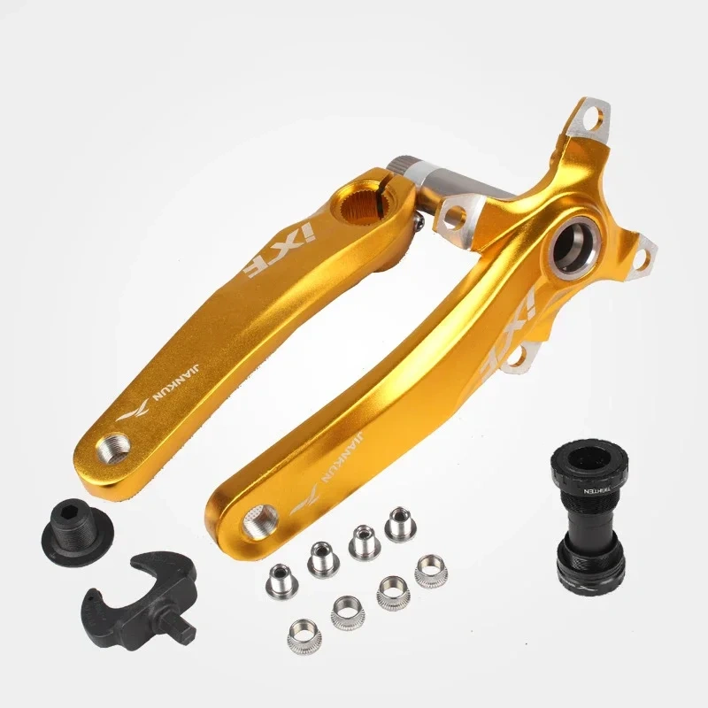 IXF MTB Crankset 104BCD Bike Crank 170mm 175mm Deckas Chainring 30t 32t 34t 36t 38 rainbow oil slick 1 2 3 speed 1x 2x 3x speed