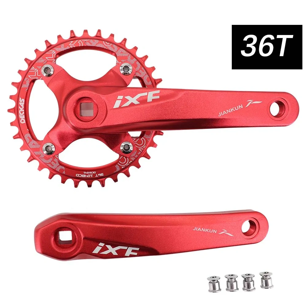 IXF MTB Crankset square Bike Crank 104bcd Deckas chainring 170mm 175 hollowtech 30t 32 34 36 38 mountain bike 1x 2x 3x 3 speed