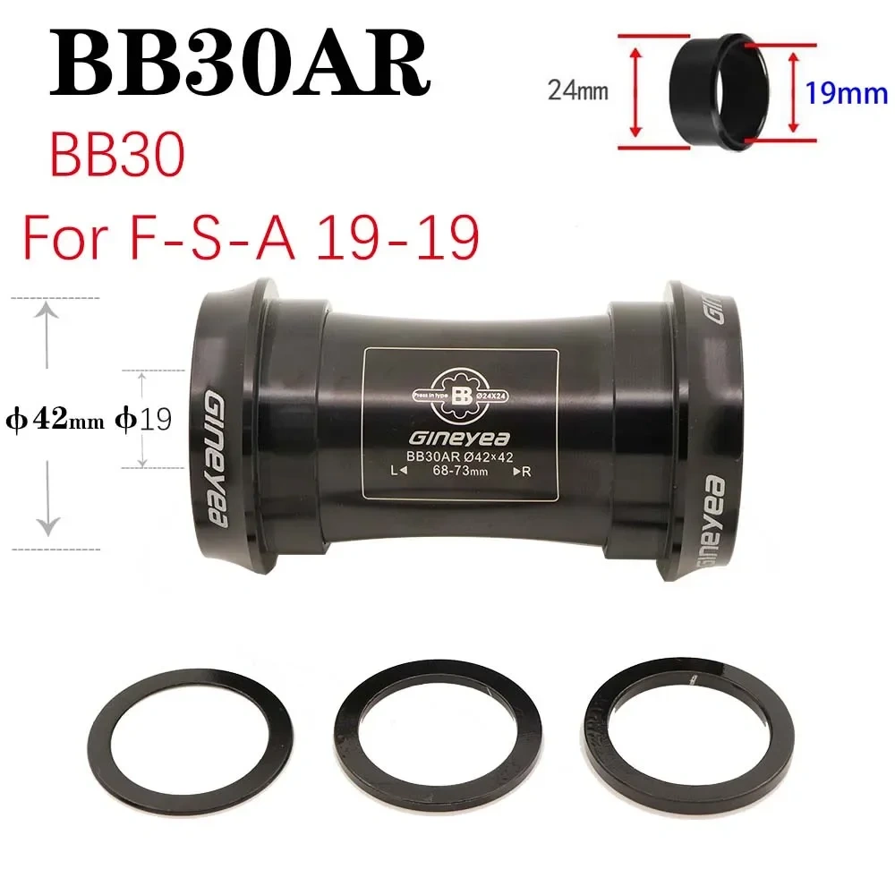 Gineyea Bottom bracket bike BB30 PF30 BB86 B79 BB386 for shimano for sram gxp press fit bearing 24mm 22 19 mm 42mm 46 MTB