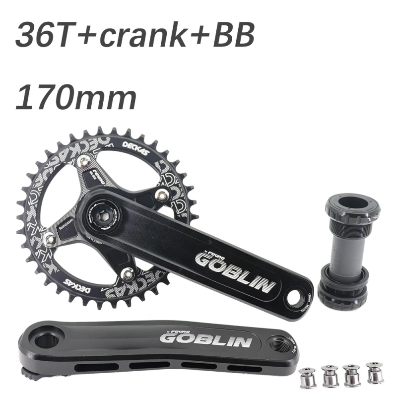Fovno MTB Crankset 104BCD Bike Crank 170mm 175mm Deckas Chainring 32t 34t 36t 38 1 speed 1x ghost phantom gxp crankset goblin