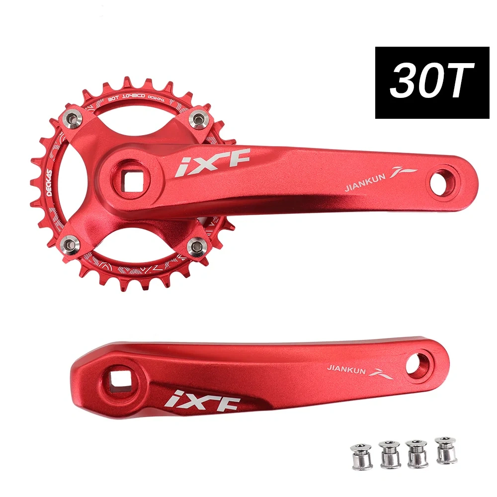 IXF MTB Crankset square Bike Crank 104bcd Deckas chainring 170mm 175 hollowtech 30t 32 34 36 38 mountain bike 1x 2x 3x 3 speed