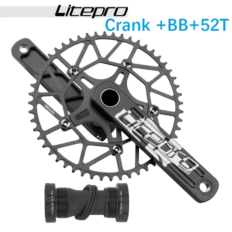 Bmx Cranks Litepro 130mm BCD Chainring Crankset Ultra Light