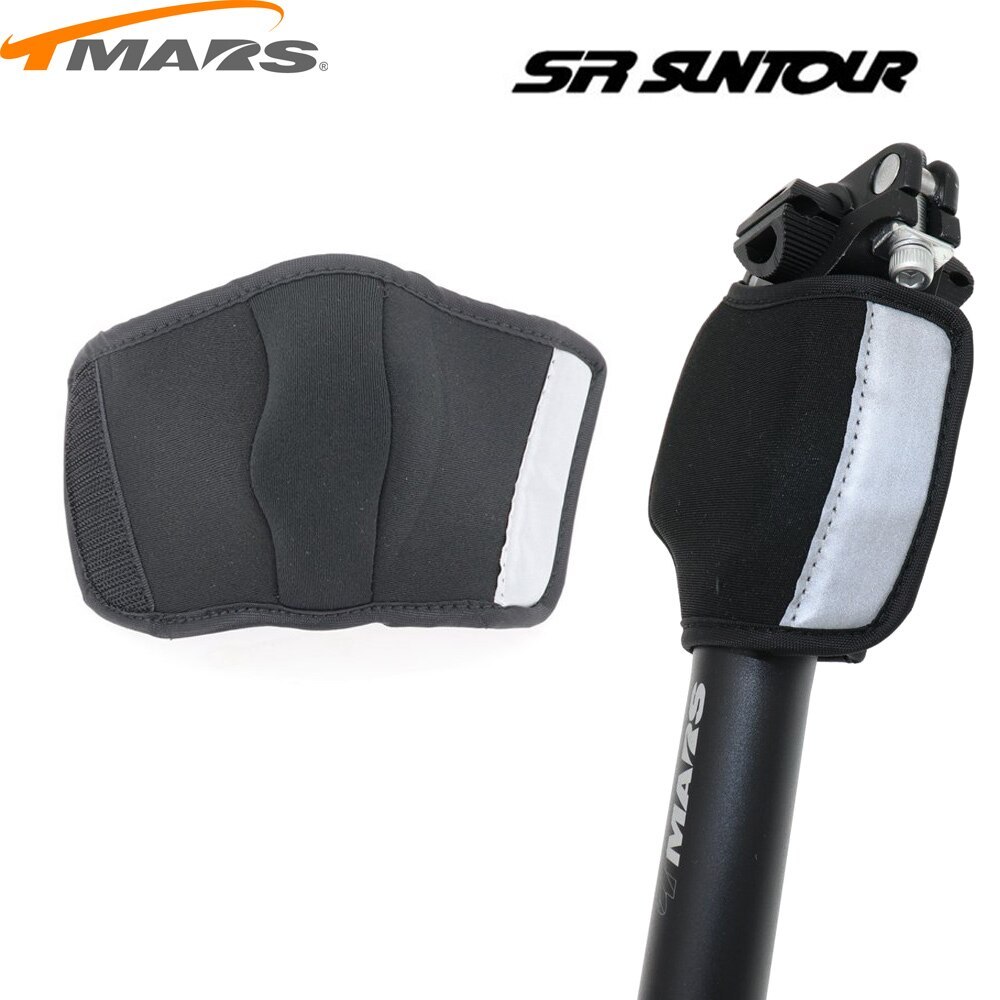 Generic Seatpost protective Cover Reflective Finger for Suntour NCX Tmars Suspension Seatpost Black  Protective Case Seat post