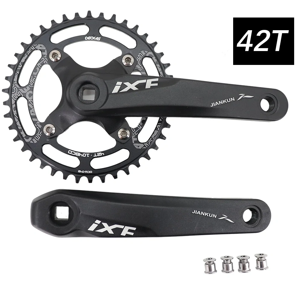 IXF MTB Crankset square Bike Crank 104bcd Deckas chainring 170mm 175 hollowtech 30t 32 34 36 38 mountain bike 1x 2x 3x 3 speed
