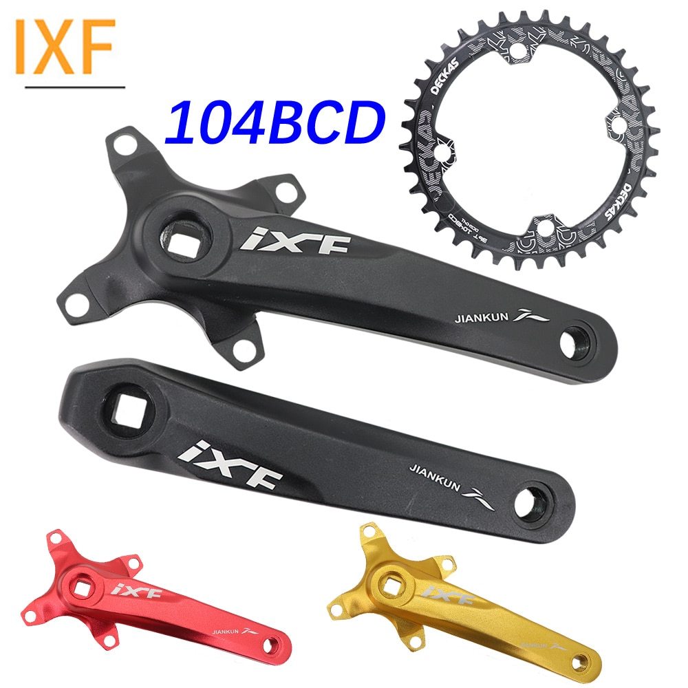 IXF MTB Crankset square Bike Crank 104bcd Deckas chainring 170mm 175 hollowtech 30t 32 34 36 38 mountain bike 1x 2x 3x 3 speed