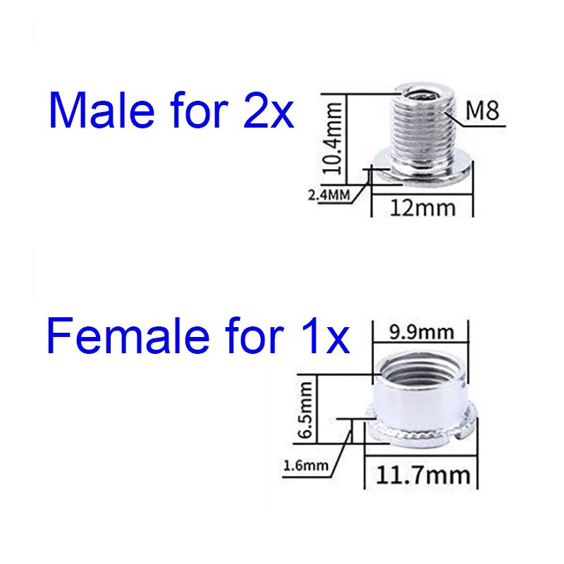 IXF bike chainring bolts steel bolts for 1x 2x chainring single speed double chainring M8 0.75 6.5 10.5mm