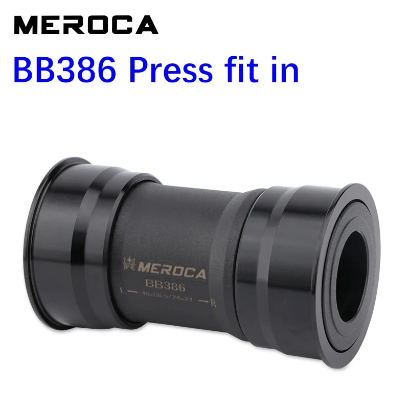 Meroca BB386 Bike Bottom bracket press fit in BB Bottom bracket 22 24 19 mm for Shimano for Sram GXP crankset MTB