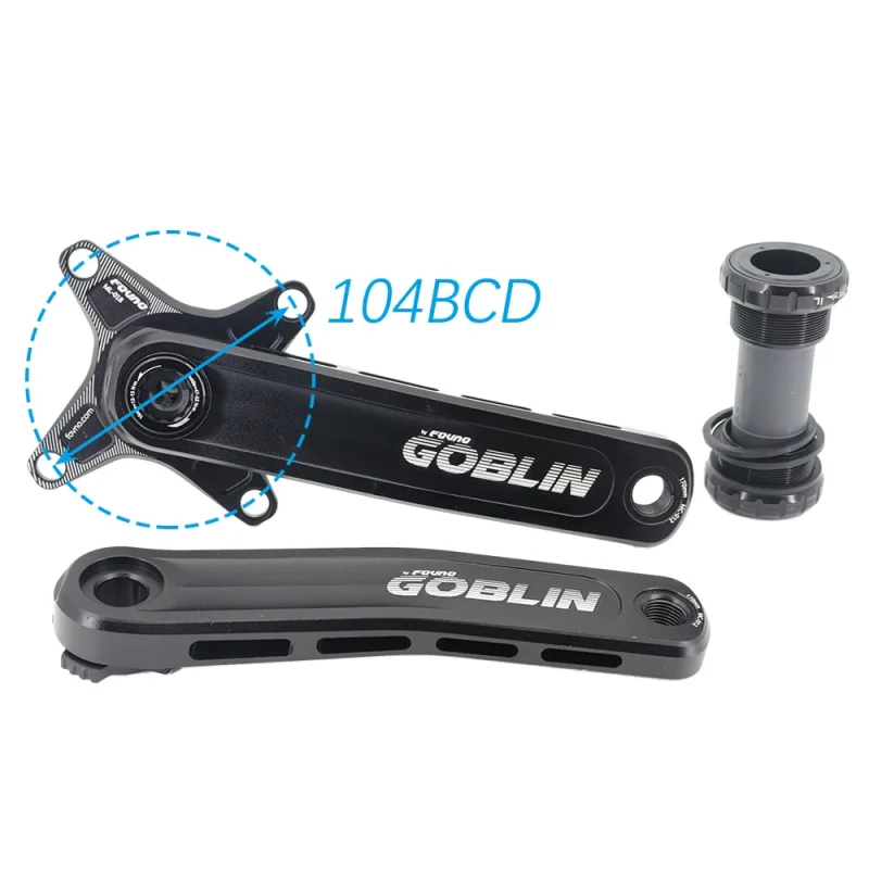 Fovno MTB Crankset 104BCD Bike Crank 170mm 175mm Deckas Chainring 32t 34t 36t 38 1 speed 1x ghost phantom gxp crankset goblin