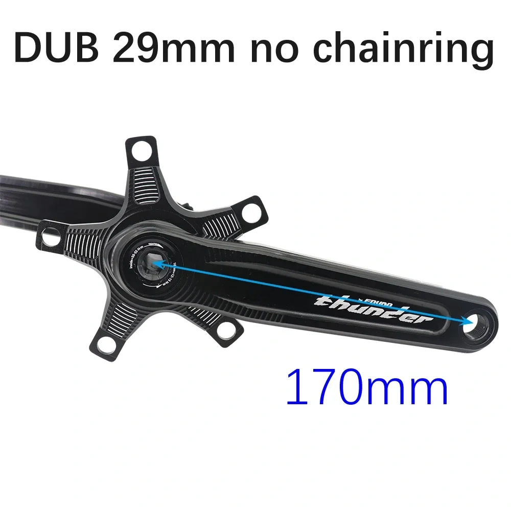 Fovno 110BCD road bike crankset DUB 29mm 28.99mm 24mm spindle Thunder deckas double chainring round 50 34T 52 36 53 39T 110 bcd