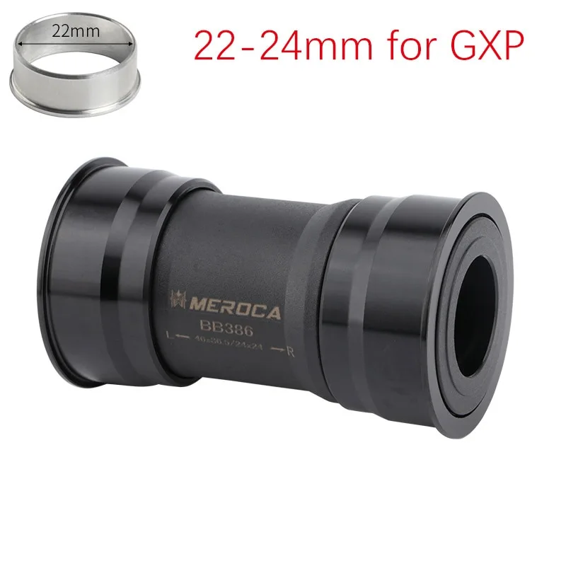 Meroca BB386 Bike Bottom bracket press fit in BB Bottom bracket 22 24 19 mm for Shimano for Sram GXP crankset MTB