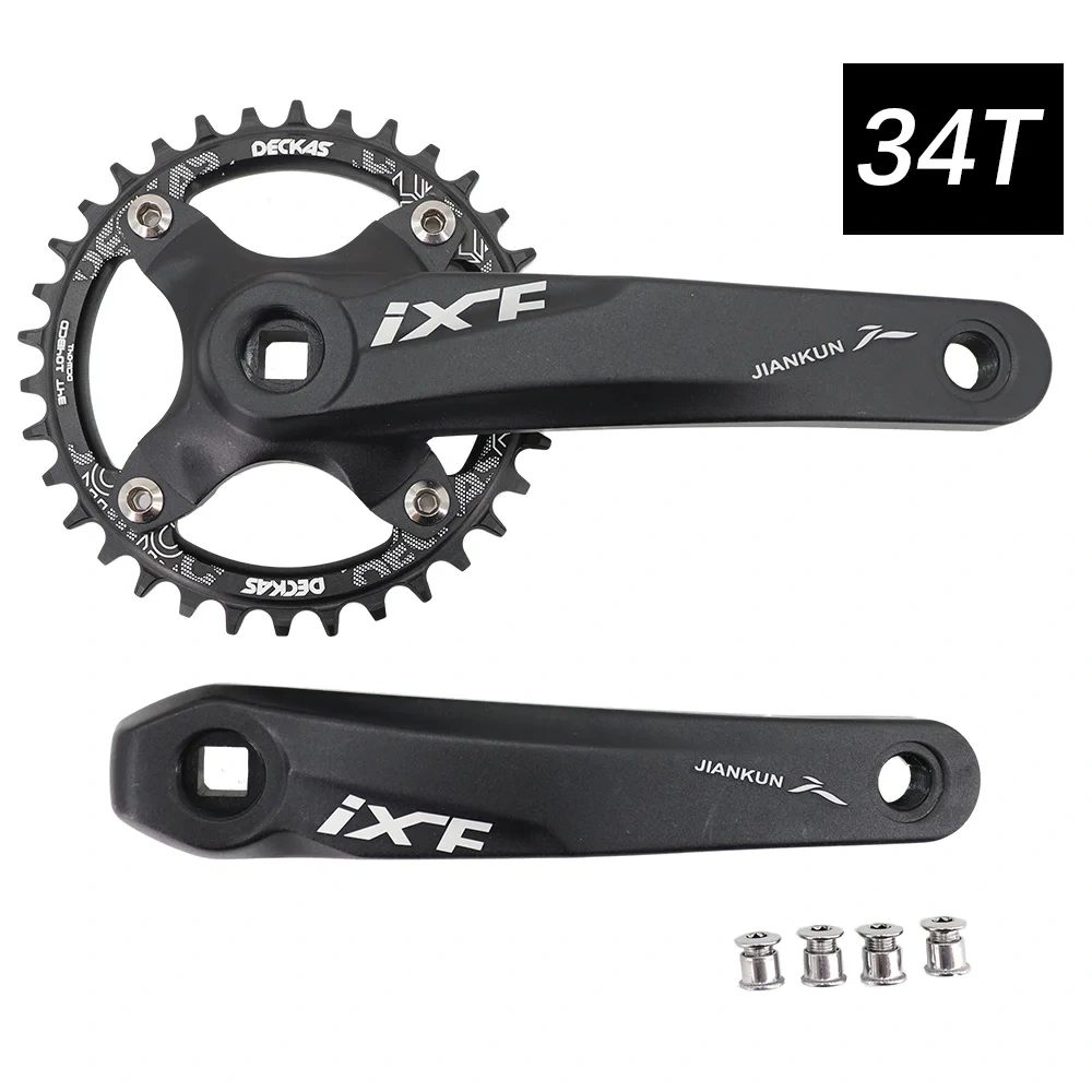 IXF MTB Crankset square Bike Crank 104bcd Deckas chainring 170mm 175 hollowtech 30t 32 34 36 38 mountain bike 1x 2x 3x 3 speed