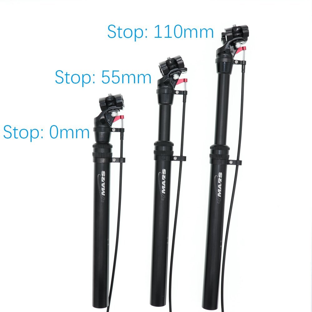 Tmars Dropper Seatpost Adjustable Height 27.2mm Remote Control Manual Hand Mechanical Bike MTB 28.6 30.1 30.4 30.9 31.6 110mm