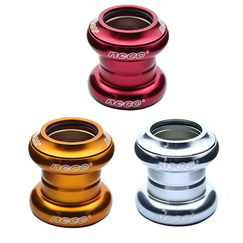 Neco Bike Bearing Headsets 34mm Threadless External Cup 1 1/8 1.125'' 34MM for Straight Fork Road Bike Fixie Gear Headset