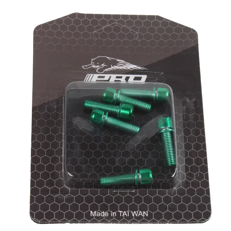 IIIPro bike stem bolts 6pcs colorful M5 18mm black red blue golden green purple rainbow oil slick steel bolts 5mm 18mm ipro
