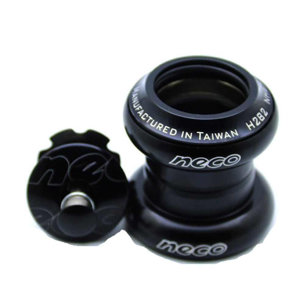 Neco Bike Bearing Headsets 34mm Threadless External Cup 1 1/8 1.125'' 34MM for Straight Fork Road Bike Fixie Gear Headset