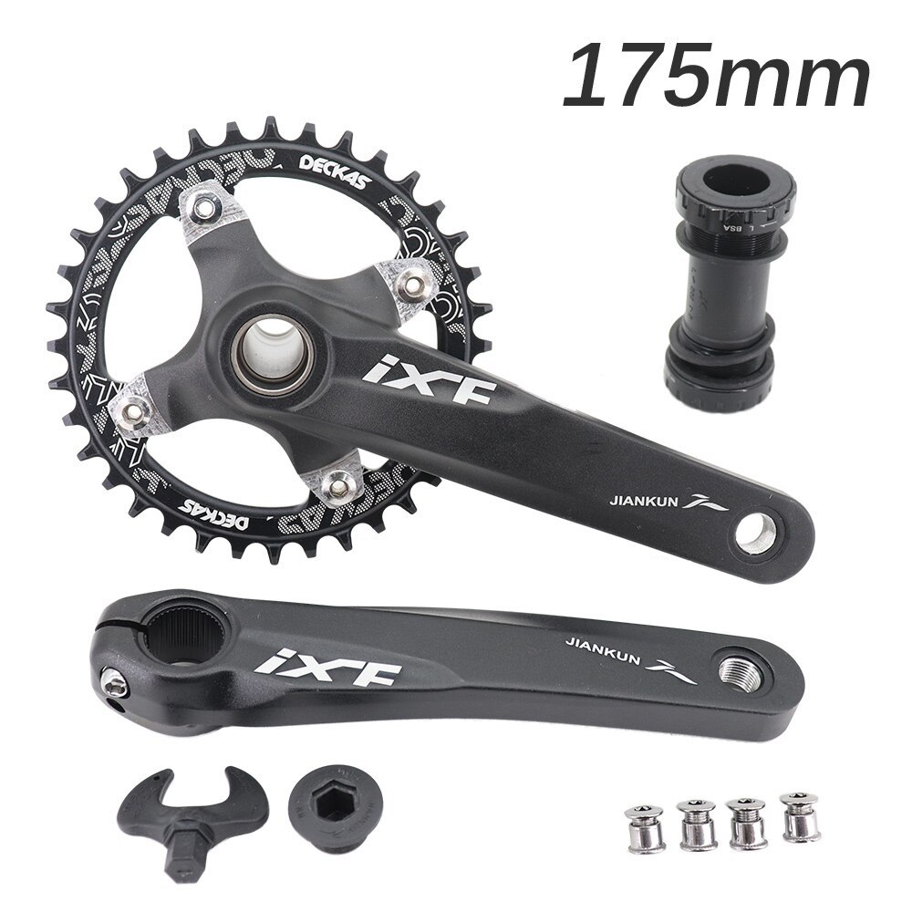 IXF MTB Crankset 104BCD Bike Crank 170 175 Snail Chainring 32t 34t 36t 38 rainbow oil slick 1 2 speed 1x 2x 3x speed hollowtech