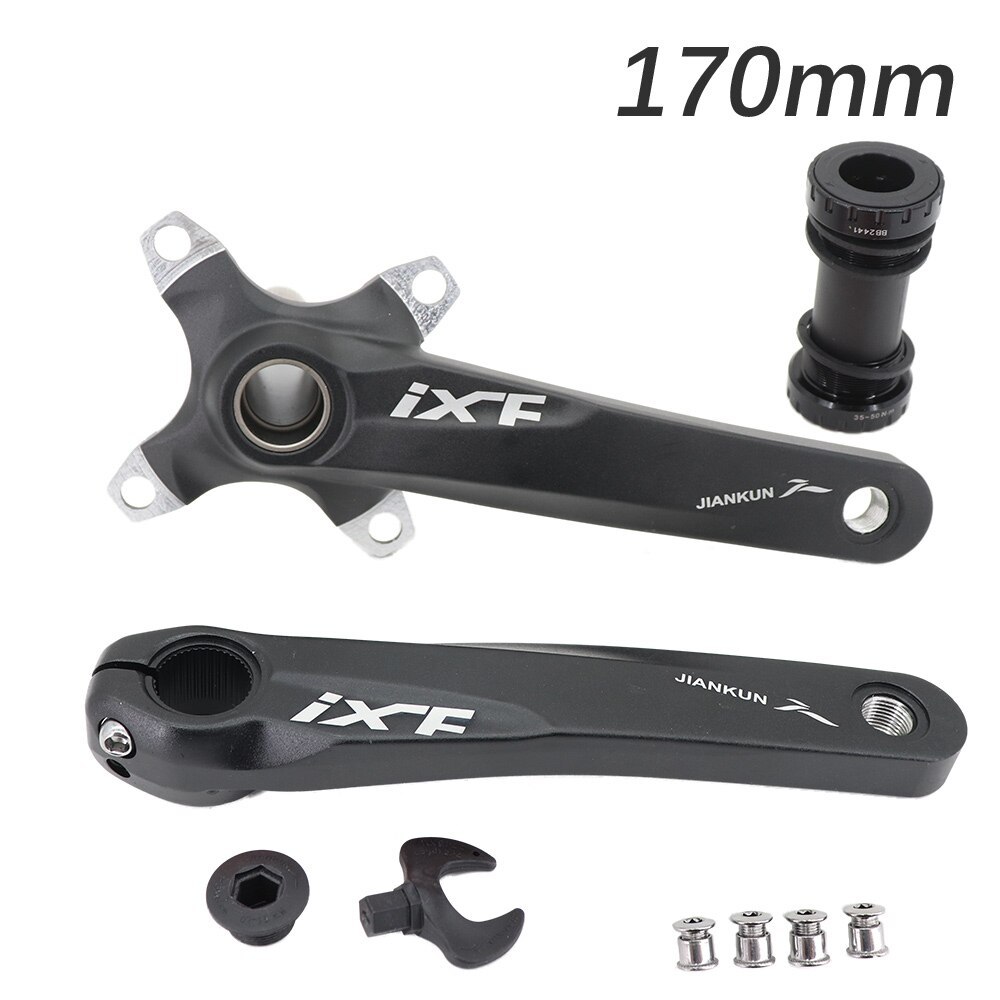 IXF MTB Crankset 104BCD Bike Crank 170 175 Snail Chainring 32t 34t 36t 38 rainbow oil slick 1 2 speed 1x 2x 3x speed hollowtech