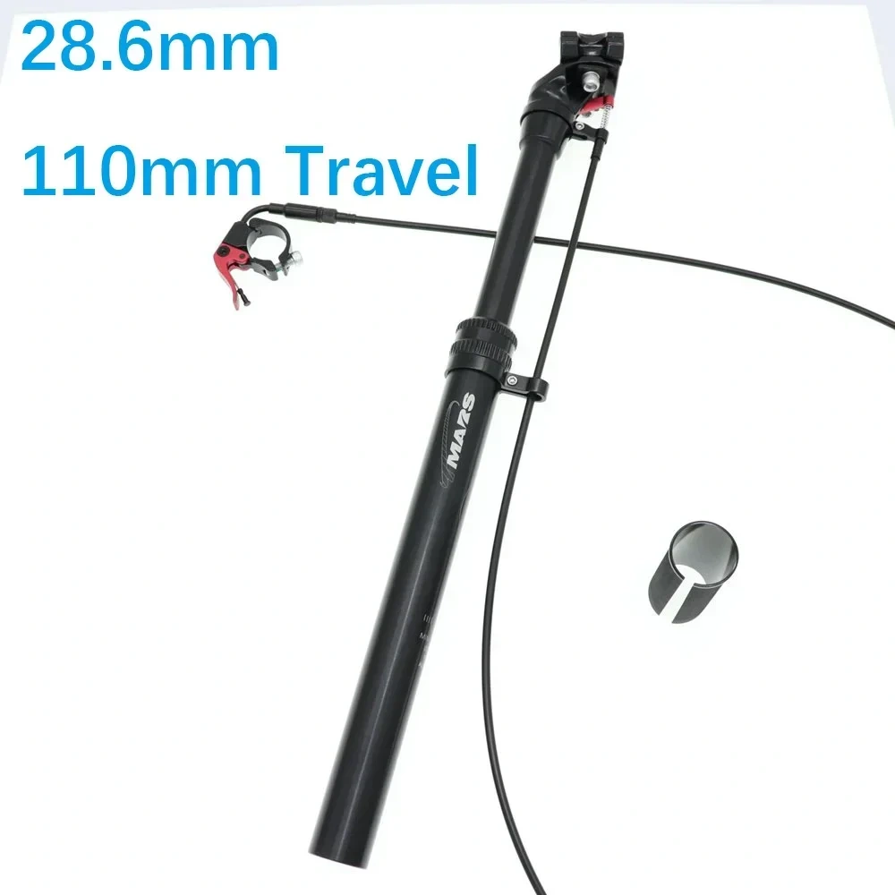Tmars Dropper Seatpost Adjustable Height 27.2mm Remote Control Manual Hand Mechanical Bike MTB 28.6 30.1 30.4 30.9 31.6 110mm
