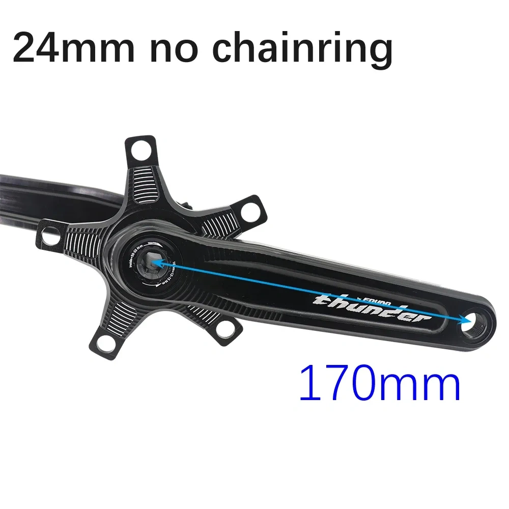 Fovno 110BCD road bike crankset DUB 29mm 28.99mm 24mm spindle Thunder deckas double chainring round 50 34T 52 36 53 39T 110 bcd