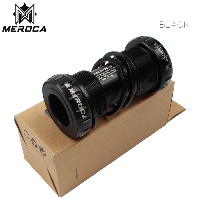MEROCA Bicycle Bottom Bracket BSA BB68/73mm Thread Press Fit MTB Road Bike Ceramic bearing Bottom Bracket For 24mm Crankset